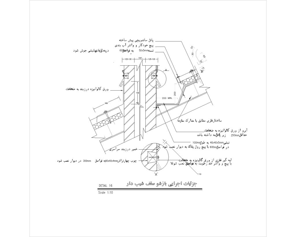 دتایل ساندویچ پانل